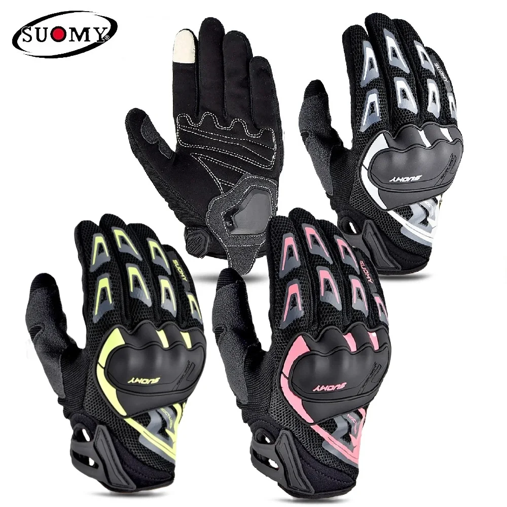 

Suomy High Quality Motorcycle Gloves Summer Breathable Moto Men‘s Women Touch Screen Gants Motocross Touch Screen Cycling Gloves