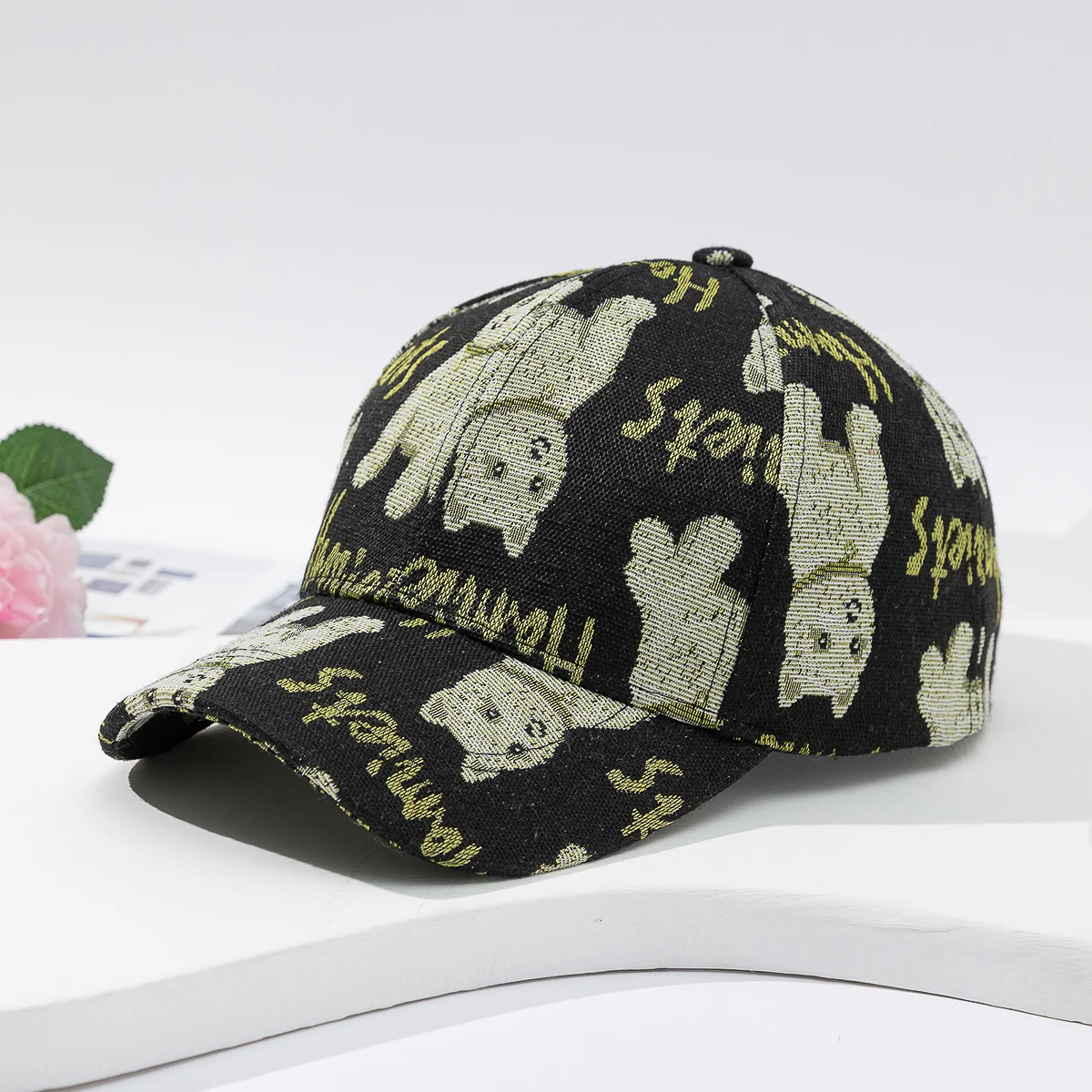 Koreanische InS-Style Hardtop-Baseballkappen mit niedlichen Tiermotiven, Paar-Stil, Alltagstaugliche, trendige und vielseitige Sonnenschutz-Baseballkappen