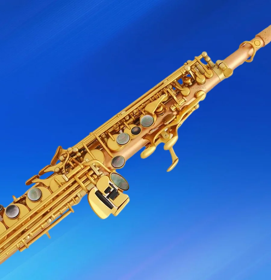 

2026 new39 Professional Rose Brass Soprano saxophone Bb Saxello Sax Cupronickel bell W/Case