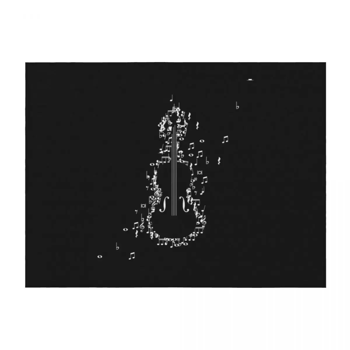 

Violin made from music notes Throw Blanket For Sofa Thin Luxury Brand Comforter Hairys Blankets