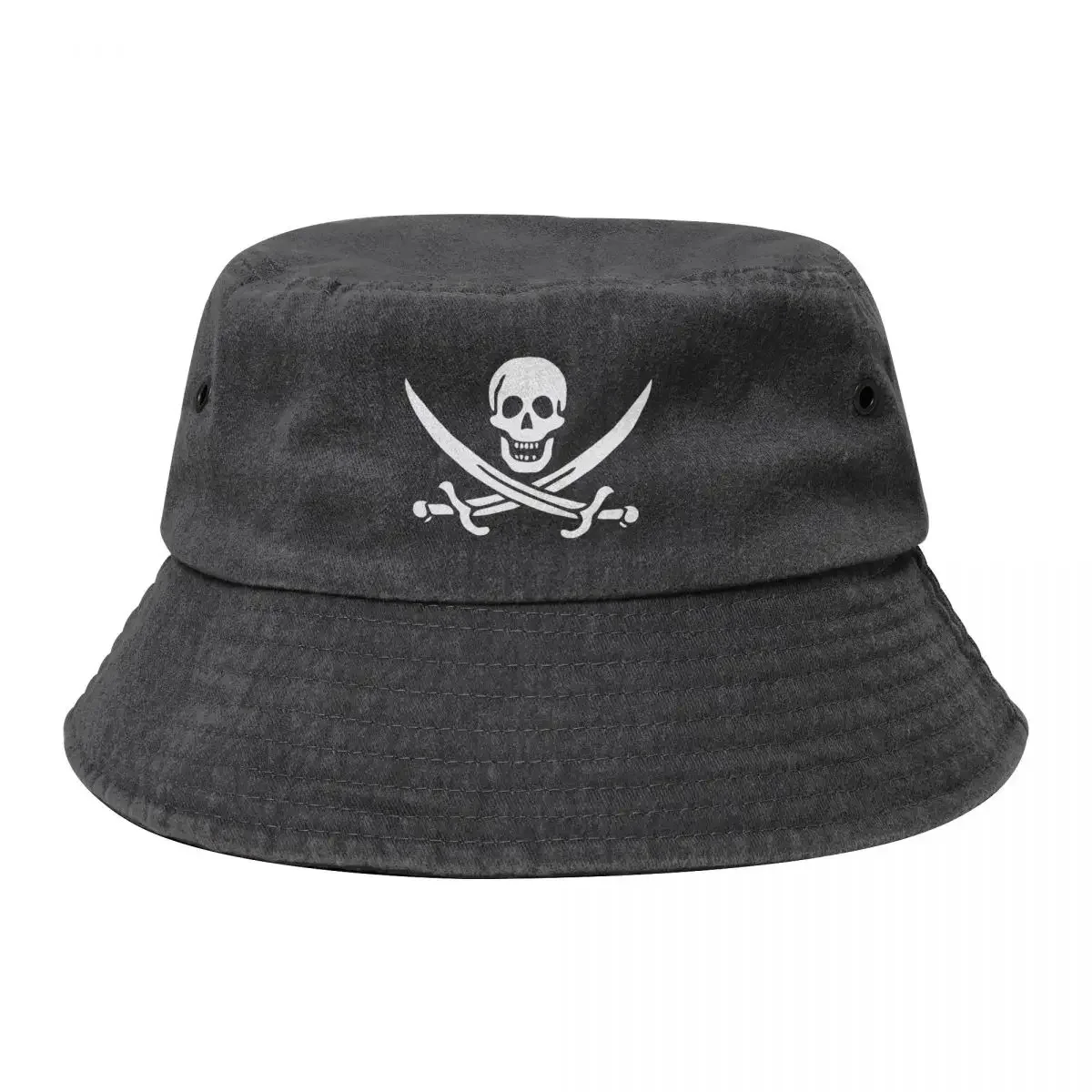 Jolly Roger / Skull and Crossbones Bucket Hat black Sunhat Boy Women's