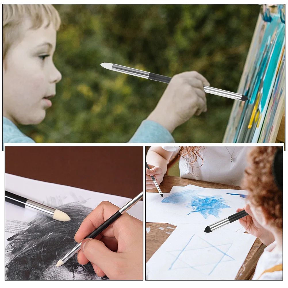 Lot de 4 gommes à crayon pour dessin et croquis, tampons éponge de pétrissage pour croquis et peinture, lingettes mélangées, fournitures d'artiste