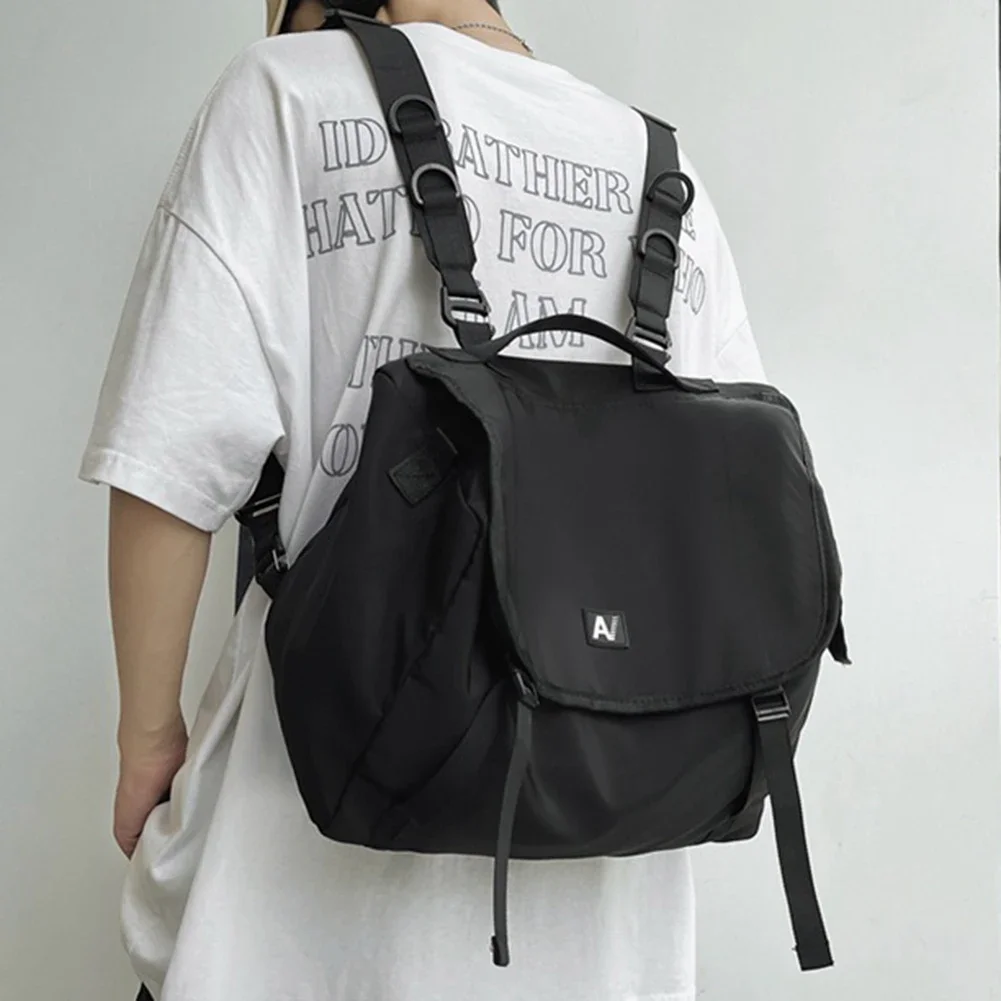 Causal Backpack for Women Men School Bags for Girls College Aesthetic Nylon Backpack Techwear Daypack Harajuku Rucksack Mochila