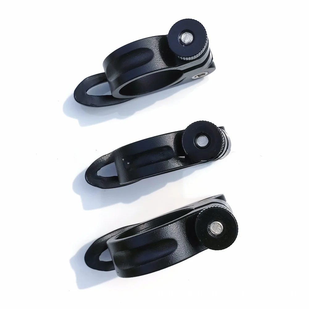 Cycling Seat Fixer Mtb Seat Clamp Sleek Black Finish Sturdy Bike Accessory Modern Cycle Part Fast Adjustment Seat Clamp