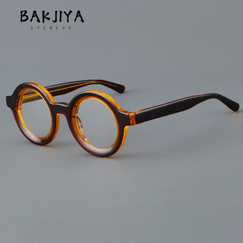 

High-quality Retro Acetate Spectacle Cat-eye Round Frame Personality Men and Women Prescription Eyeglasses Reading Glasses Frame