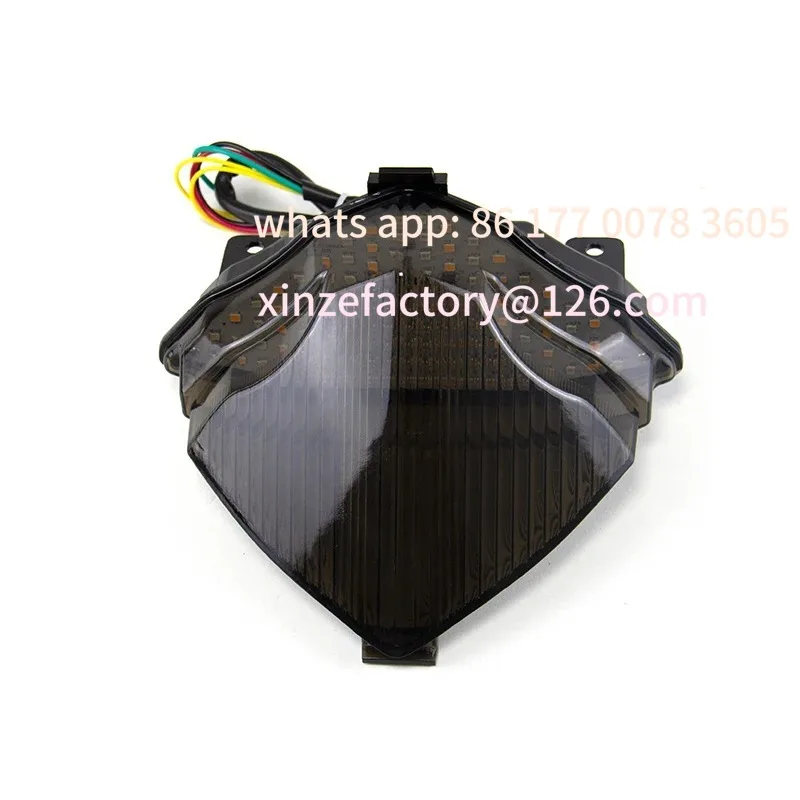 تخصيص دراجة نارية LED الفرامل الضوء الخلفي الدخان بدوره إشارات لمبة خلفية وقف الضوء الخلفي #1