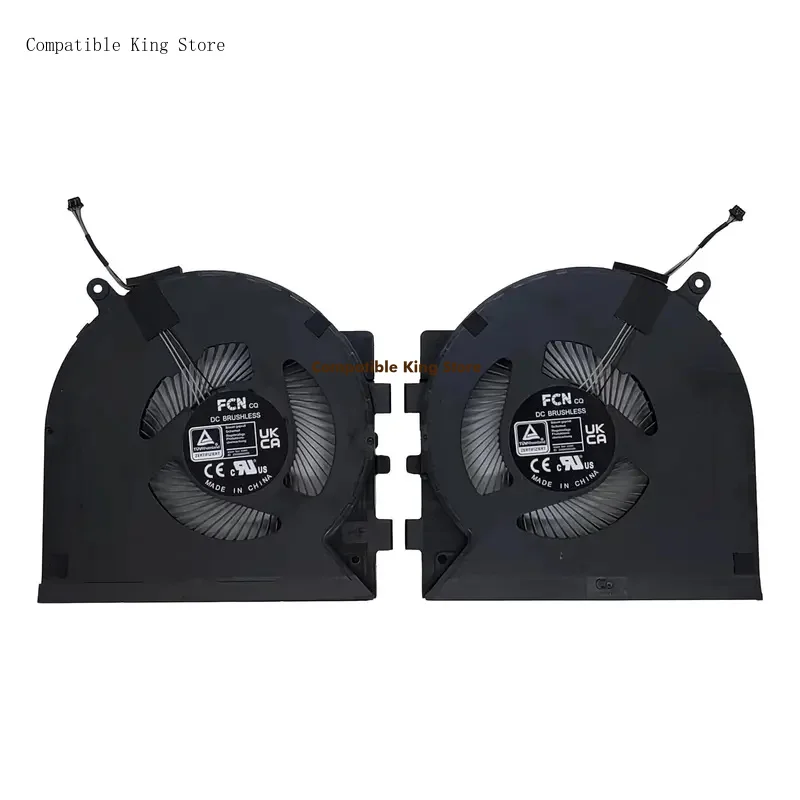 X New CPU+GPU Cooling Fan for Razer Blade 18 RZ09-0484 2023 2024 Series FQAD FQAF DFS2400129S0T DFS2012129S0T DC12V 1A Fan