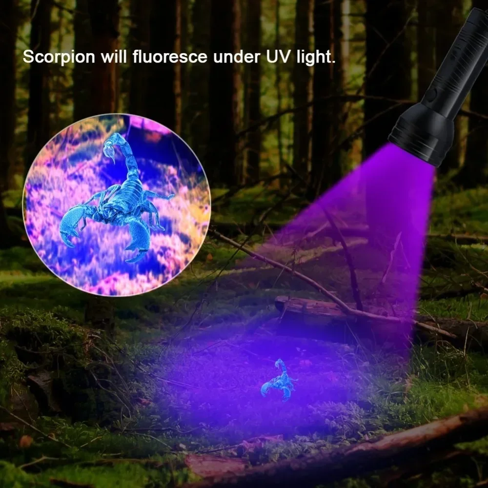 12/21/51 LED UV Flashlight Protable Black Light Ultraviolet Torch Blacklight Detector for Dog Urine Pet Stain and Bed Bug image 3