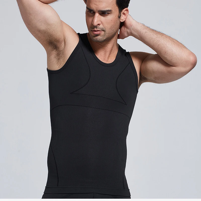 Men Body Shaper Slimming Corset Chest Binder Underwear Seamless Control Abdominal Tank Tops - Image 6
