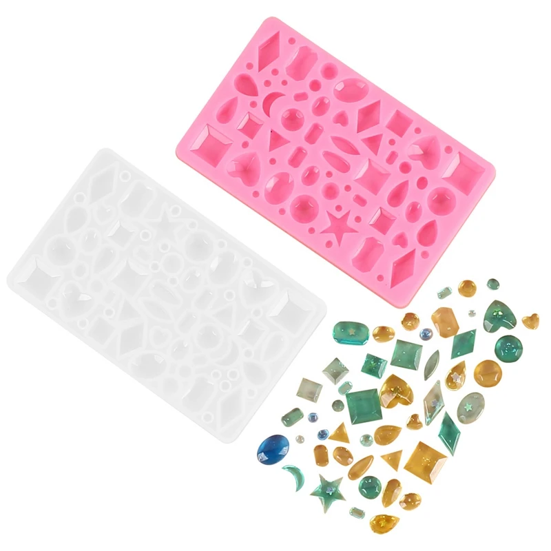 94 Pcs Transparent Epoxy Resin Casting Molds Kit Silicone Mold UV Tool For Pendant Earring Keychain Jewelry Making DIY