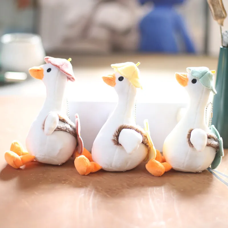 Small Ostrich Pendant Plush Toy Plush Toys Animal Children toys key chain Stuffed 10cm Hamster pendant Kawaii Dolls Kids Child