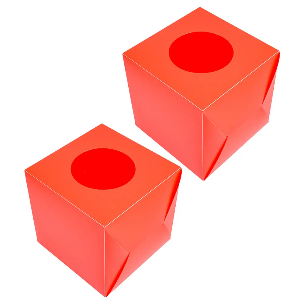 

2Pcs Lottery Box Raffle Ticket Red Plastic Suitable Parties Office Annual Meetings Voting Ballot