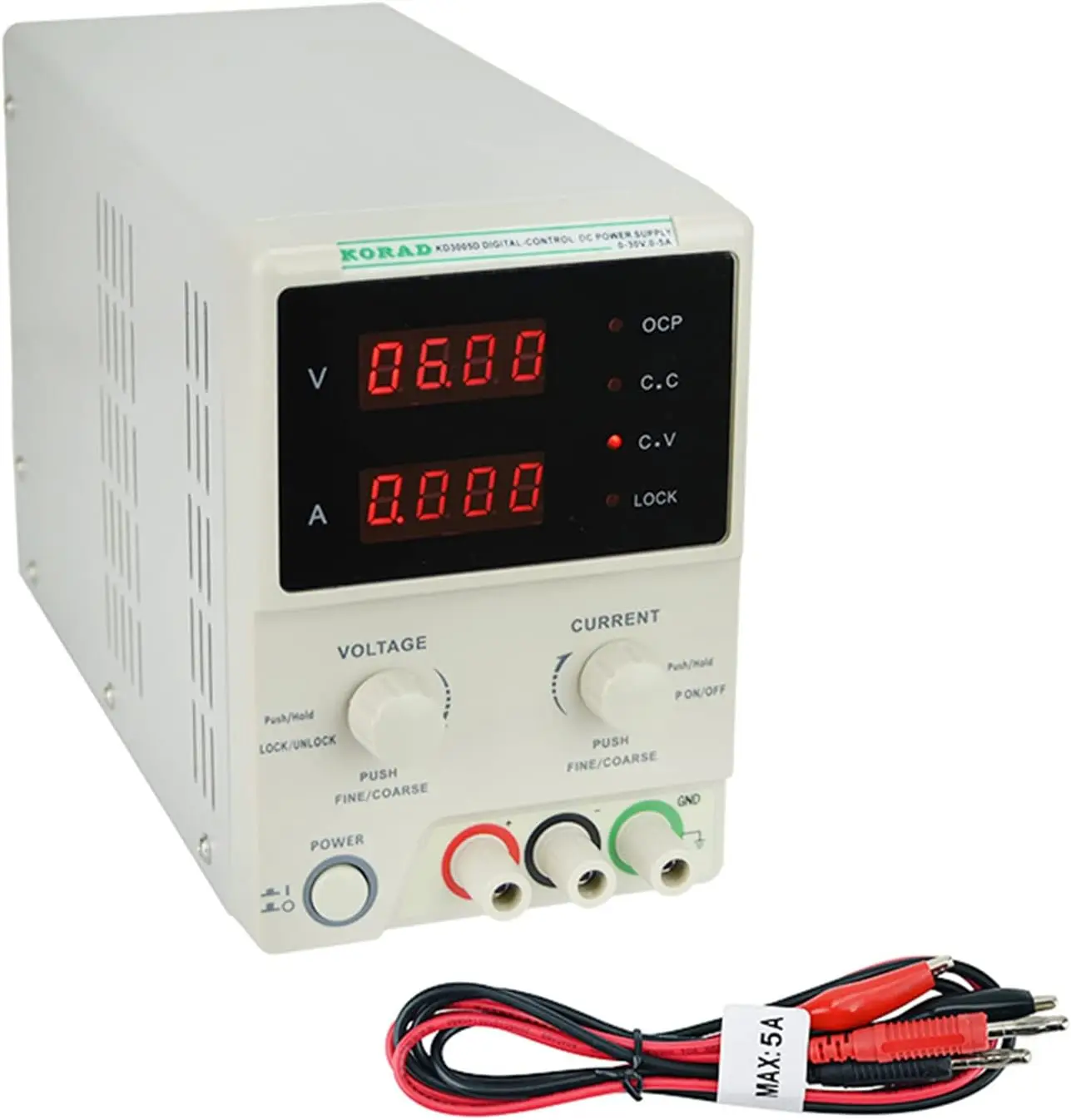 KD3005D - Precision Variable Adjustable 30V, 5A DC Linear Power Supply Digital Regulated Lab Grade…