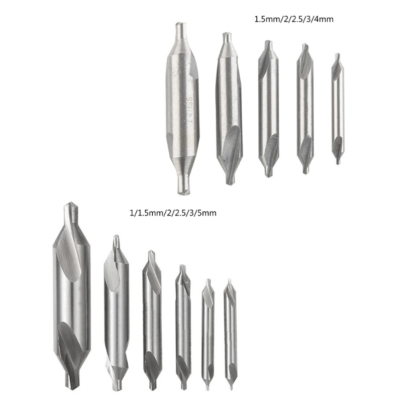 

dwan Center Drills Bit Metal Drill Bit Power Tool Hole Drilling Hole Cutter 1/1.5/2/2.5/3/4/5mm Countersink Tools for Lathe