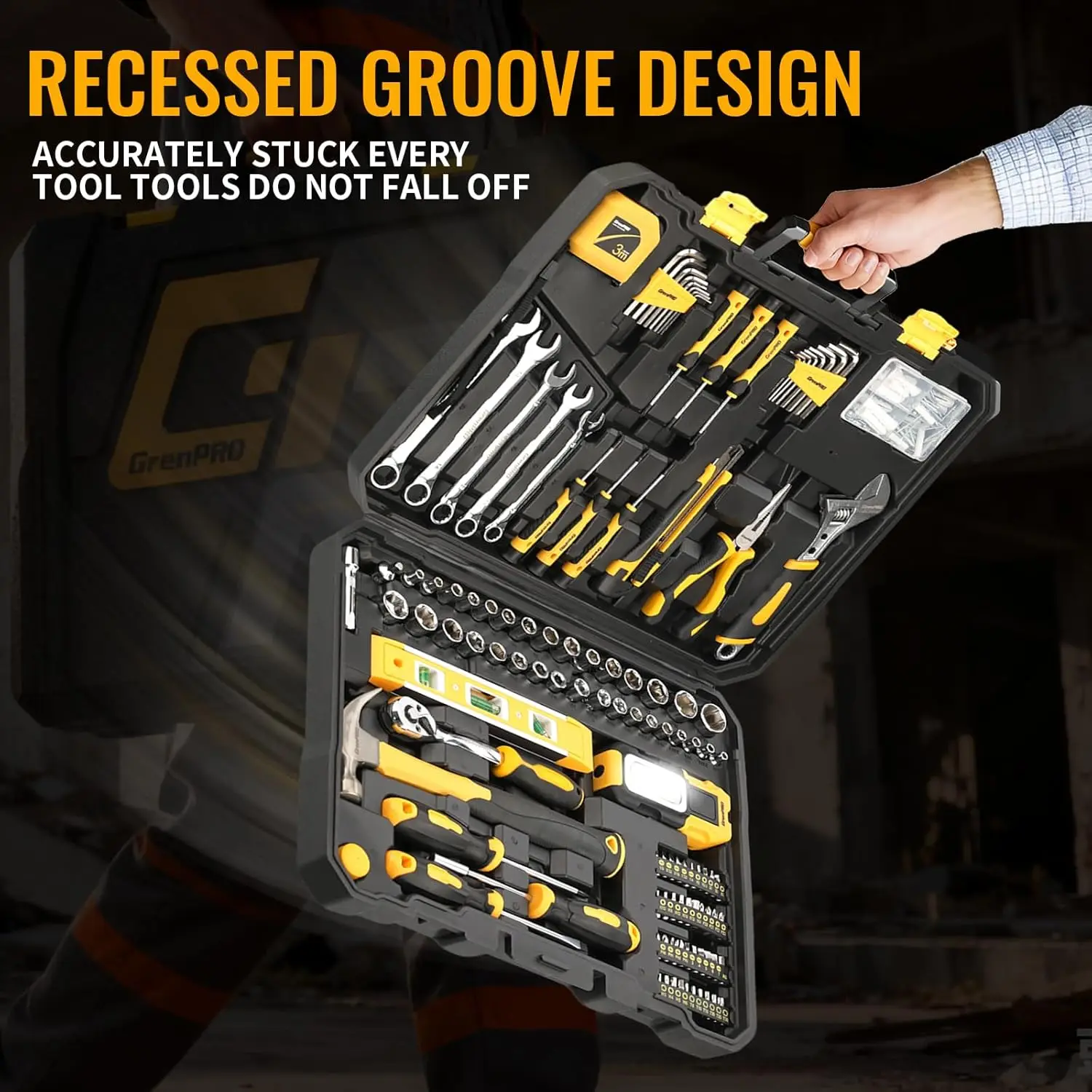 219PCS Tool Set Tool Kit For Home, Car Motorcycle Automotive Basic Dorm Starter Household Hand Tool Kits, Mechanics Tools Set