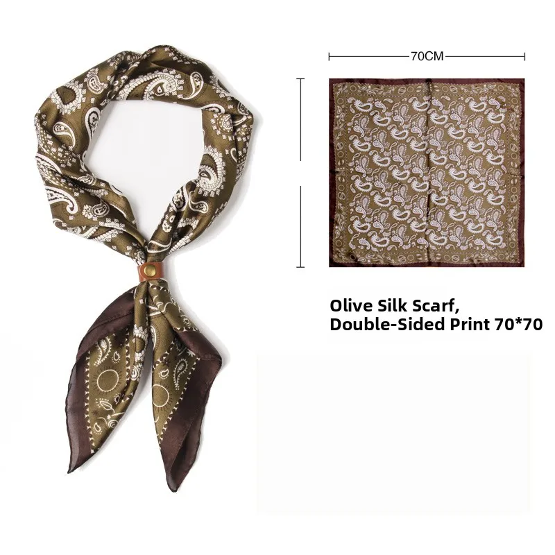 Pañuelo de Seda Fino para Hombre, C Cuad con Estampado Floral, Decoración para el Cuello, para Csa, Traje, Corbata,...