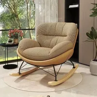 Nordic Home Single Living Room Sofas Chair Leisure Light Luxury Recliner Lazy Bedroom Sofa Simple Balcony Rocking Chair