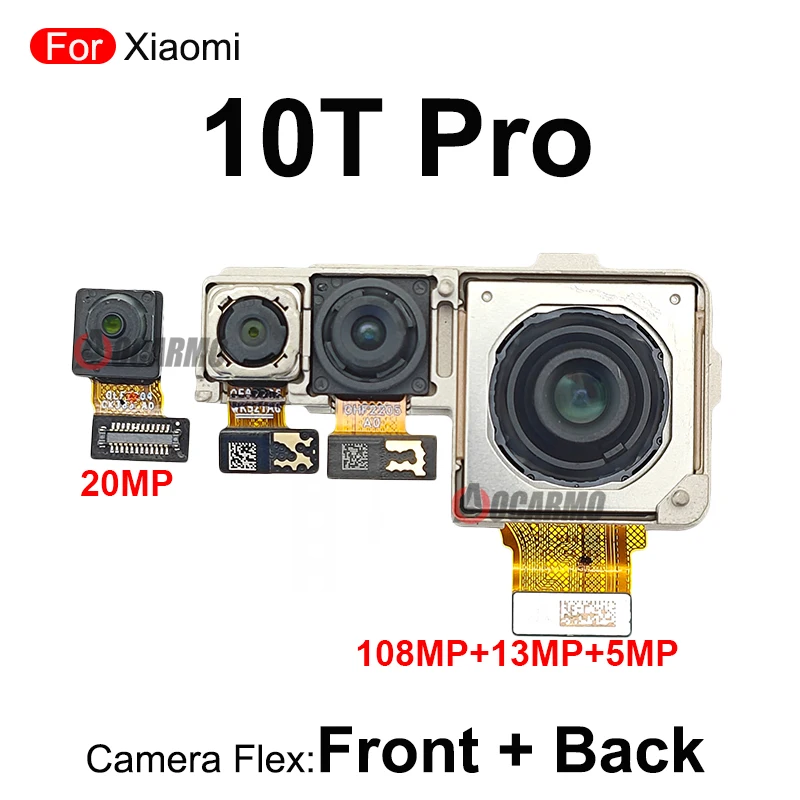 Front 20MP Facing Camera And Back Main 108MP Rear Ultra Wide Macro Cameras Flex For Xiaomi 10T Pro Mi 10tPro Replacement Part