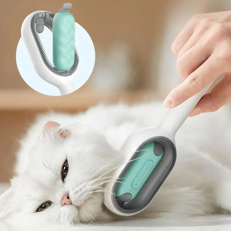 

Cat Hair Comb With A Water Tank 4 In 1 Creative Pet Knot Remover Brush Cat Dog Grooming Comb Hair Cleaning Grooming Tool