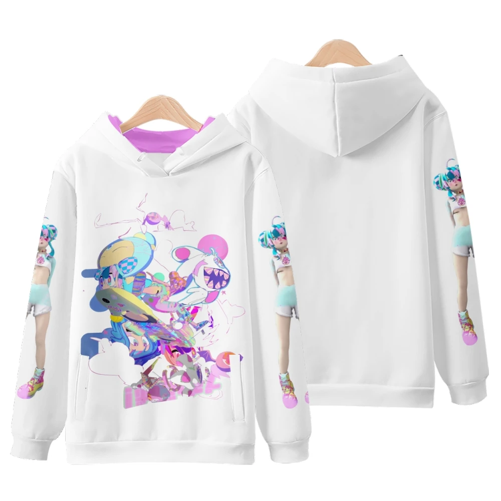 Yameii Hoodie VTuber Rapper penyanyi Unisex, kaus lengan panjang wanita pria, pakaian jalanan Harajuku gaya kasual 3D