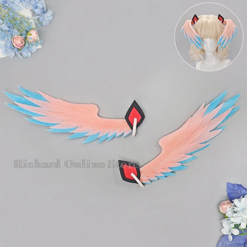 Genshin Impact Linnea Anime Cosplay Hair Decor Wig Accessories Women Game Handmade Halloween Light Wing Handmade decor view 3