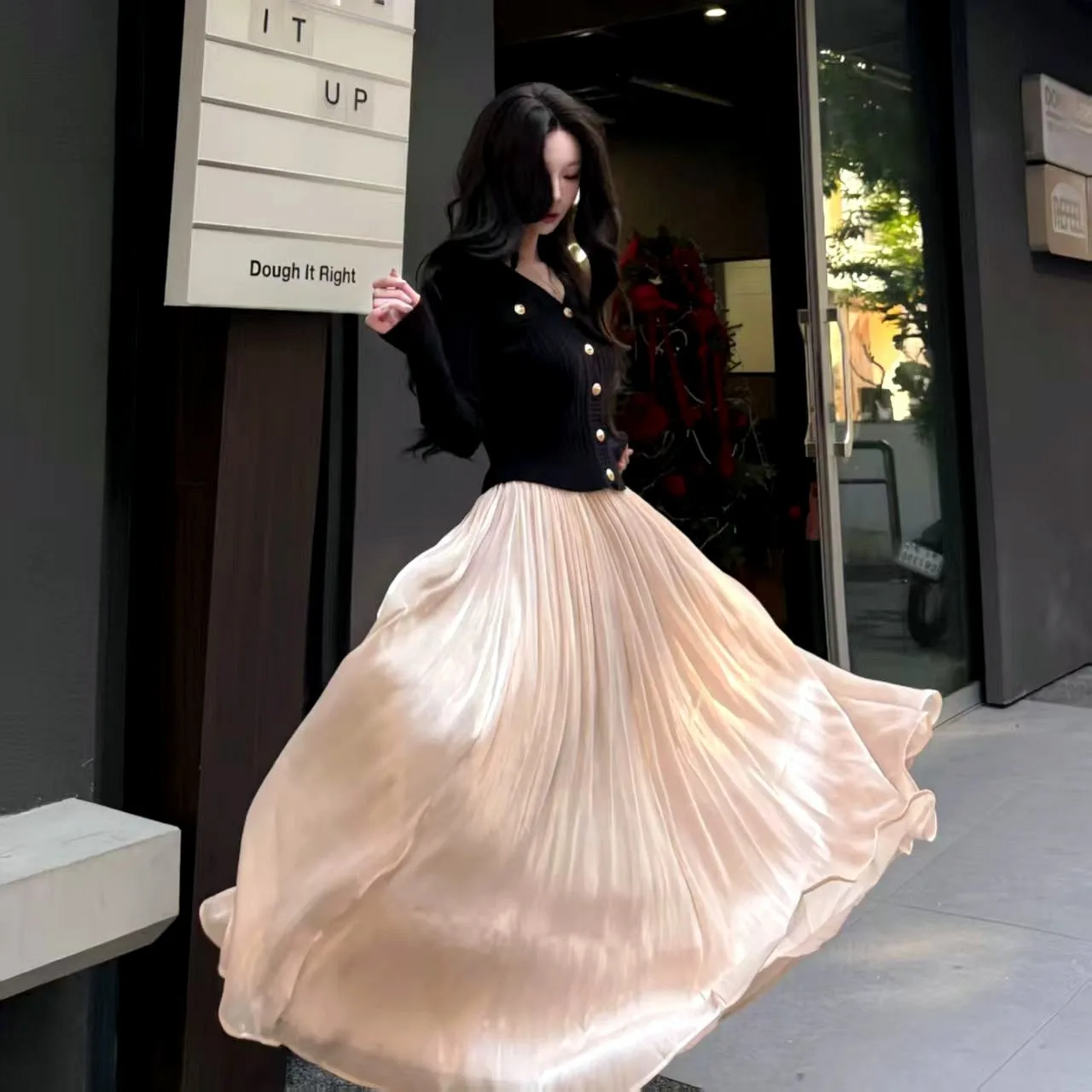 Big Skirt Skirt Women's Spring and Summer 2026 New High Waist Thin A Word Long Skirt
