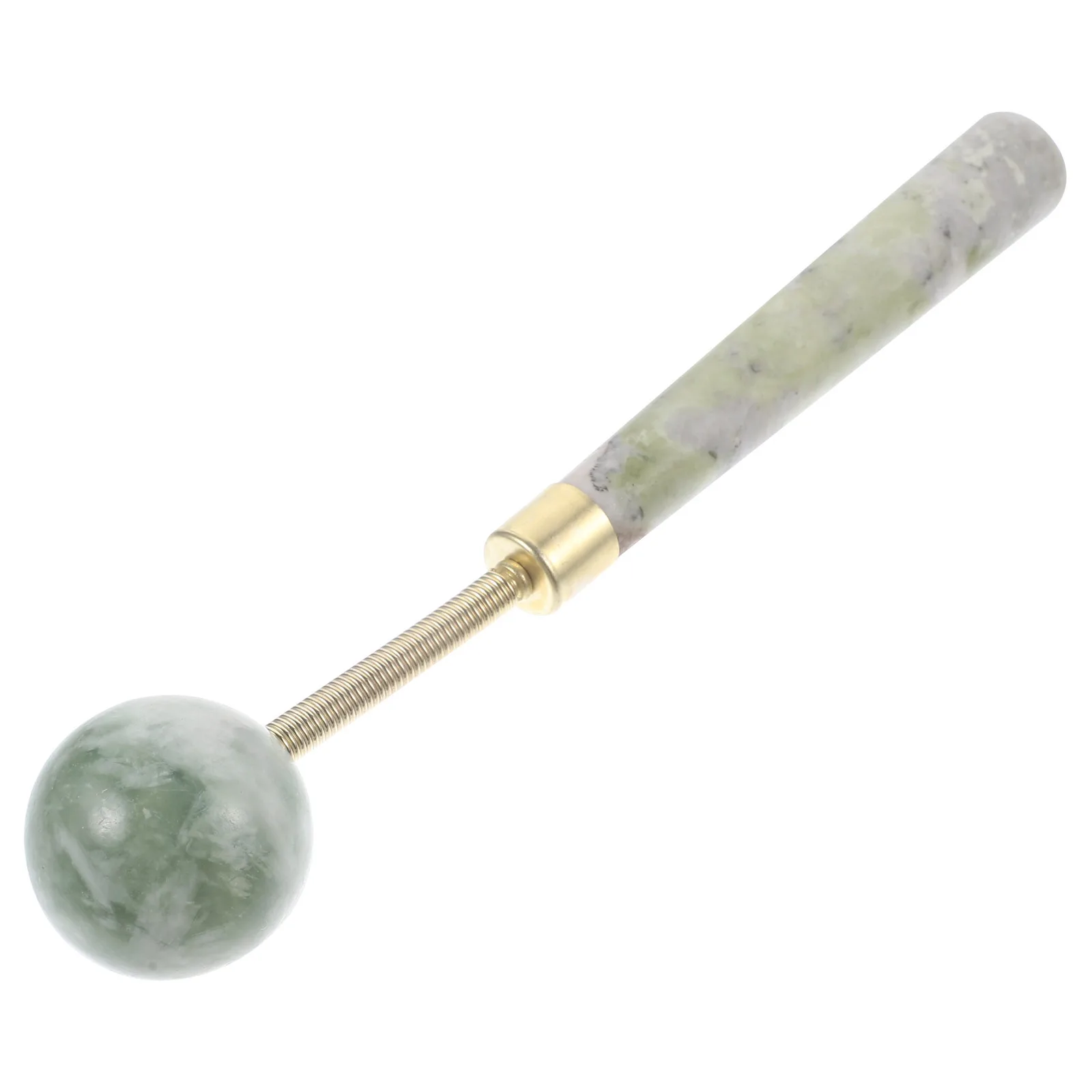 

Натуральный нефритовый сферический массажный молоток для меридианной ударной терапии, портативный ручной инструмент для фитнеса, усилитель кровообращения