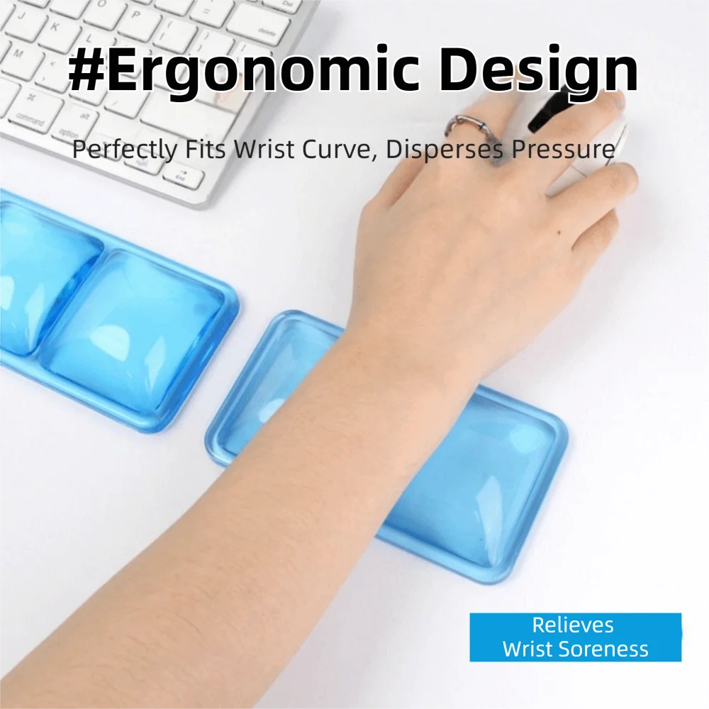 Creative Clear Mouse Wrist Rest Ergonomic Transparent Gel Wrist Rest Pad Soft Effectively Mouse Wrist Support Pad Office