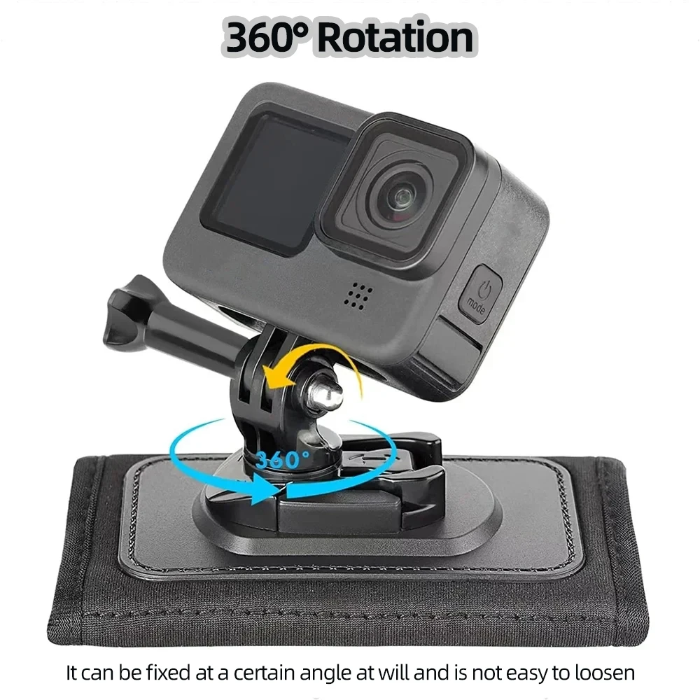Backpack Shoulder Strap Mount Rotate Quick Release Holder For GoPro 13 12 11 10 9 8 SJCAM Insta360 AKASO DJI Osmo Action Camera