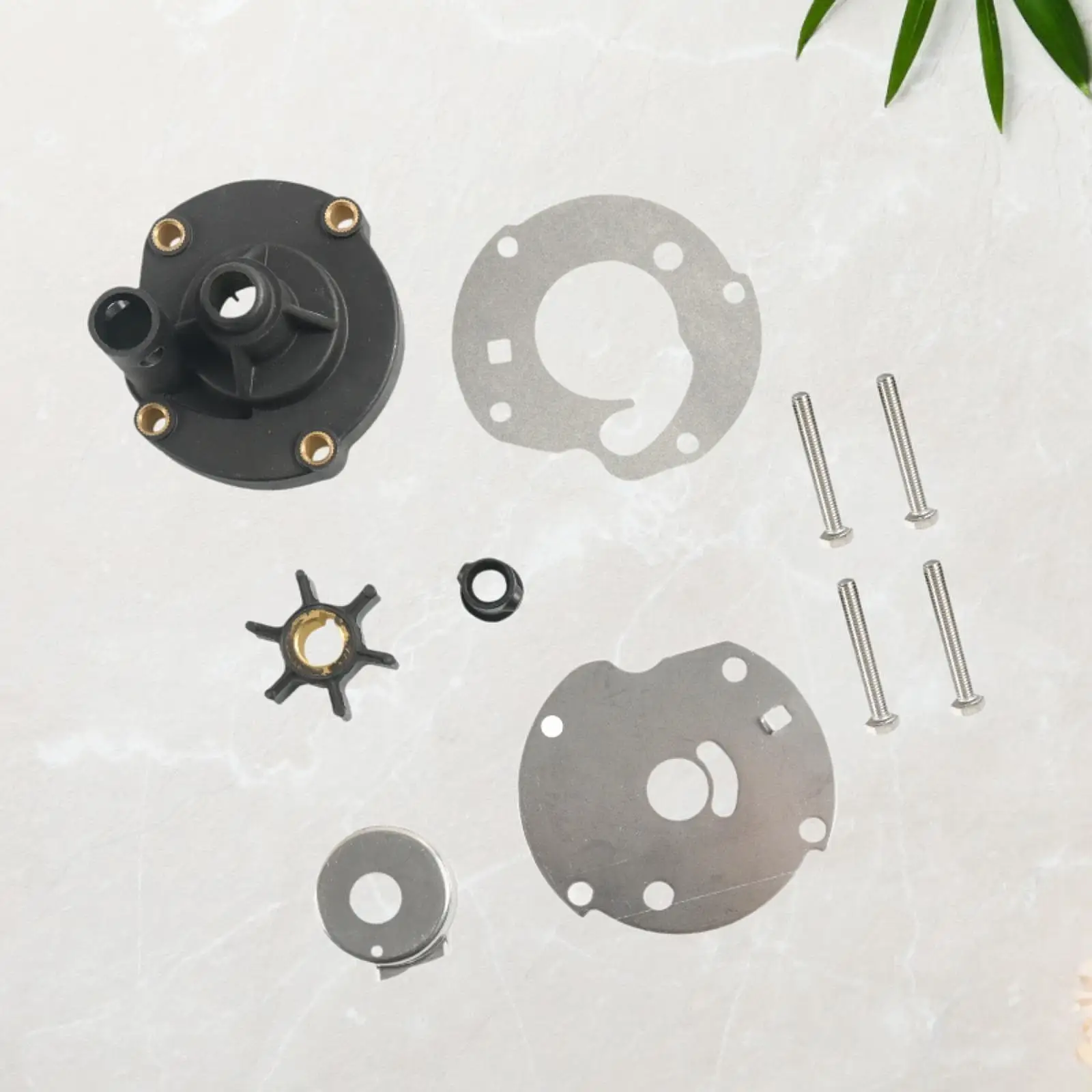

Water Pump Impeller Repair Kit Assembly Spare Part Car with Screws Replaces for