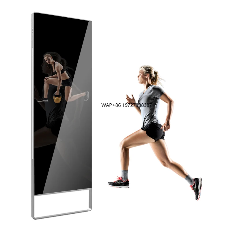 

49 55 Inch Floor Stand Digital Signage Android Lcd Display Exercise Smart Magic Fitness Mirror Workout