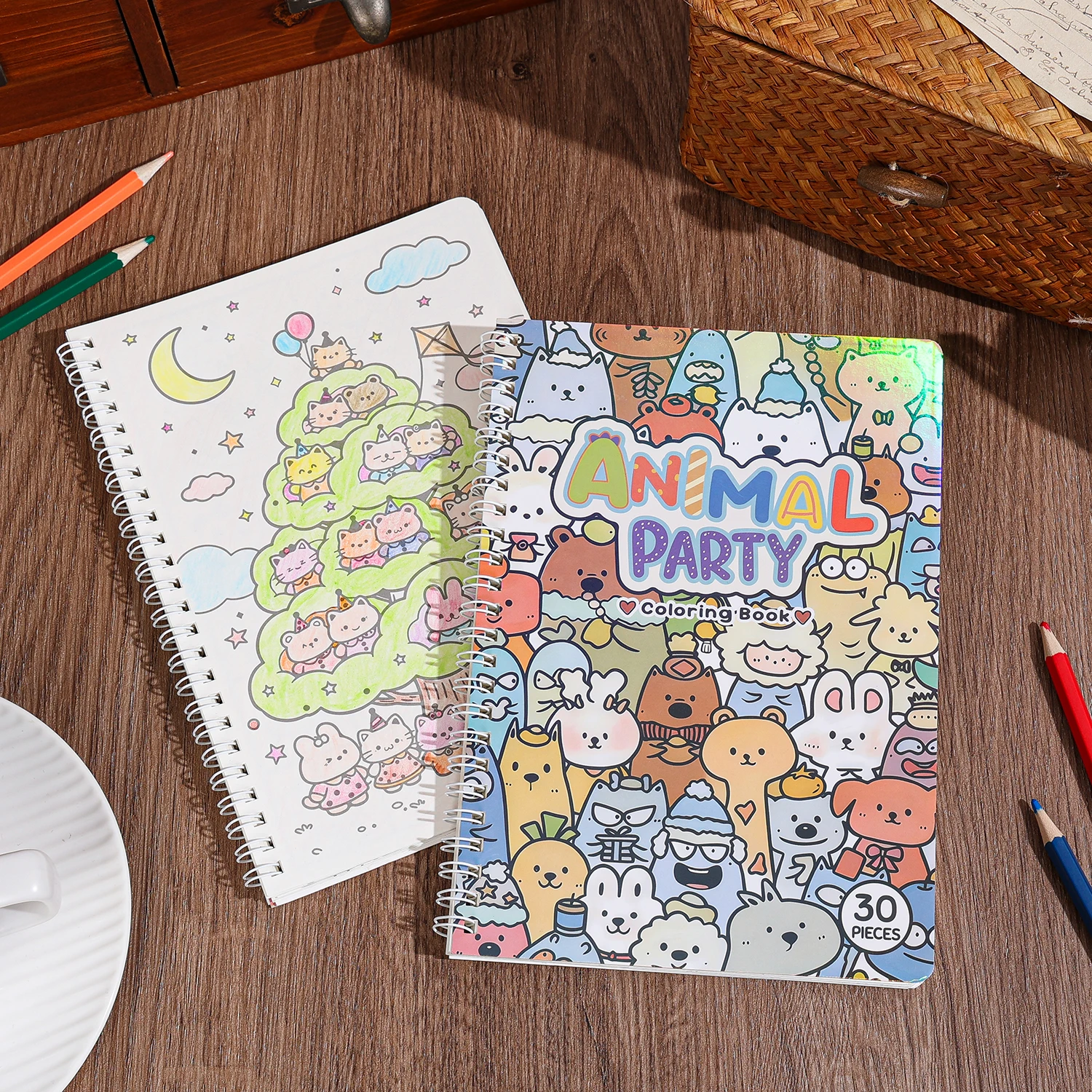 

30Pcs Cute Animal Designs Coloring Book, for Relaxation and Anxiety Relief, Unique Non-Repeating Pet Pattern for Girl Women