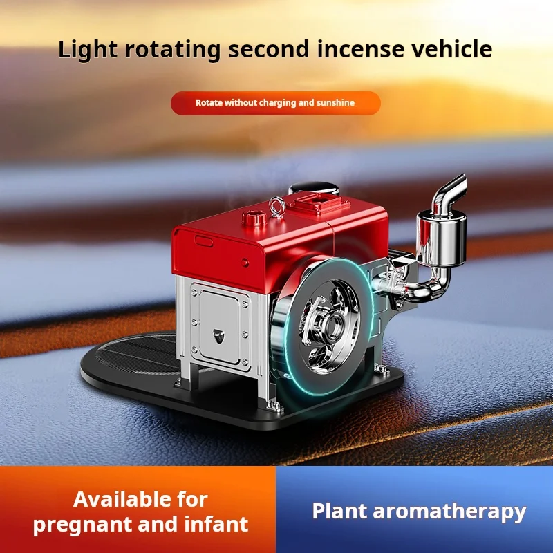 

Car Aromatherapy will spin nostalgia tractor solar rotating decoration Aromatherapy multi-functional alloy car perfume Premium