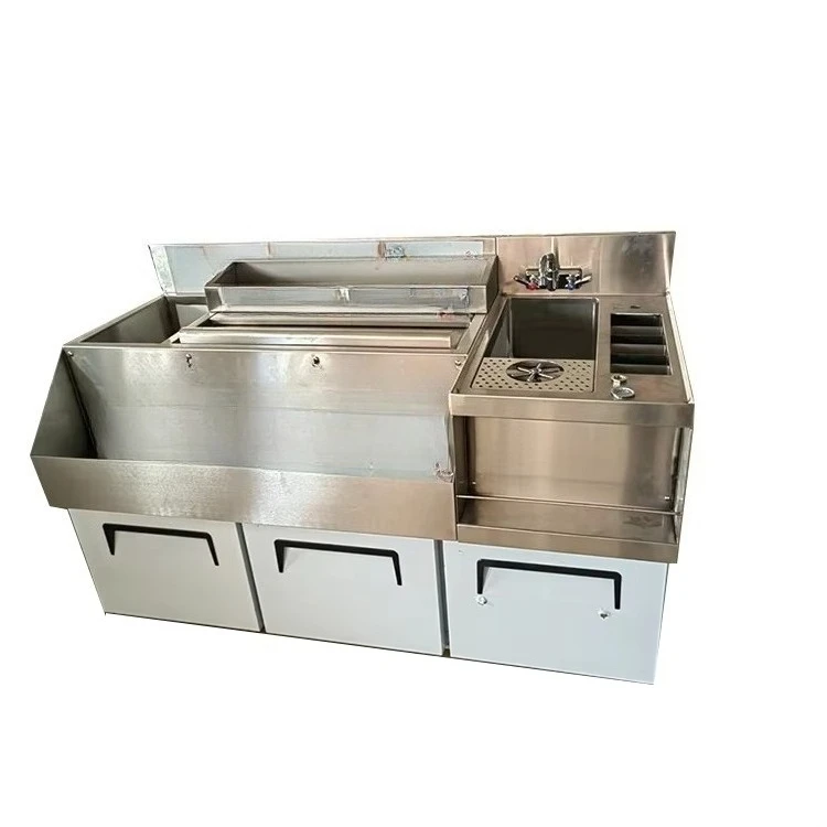 Professional Bartender Kit & Compact Mobile Station Combo - Includes Cocktail Set and Small Bar Counter