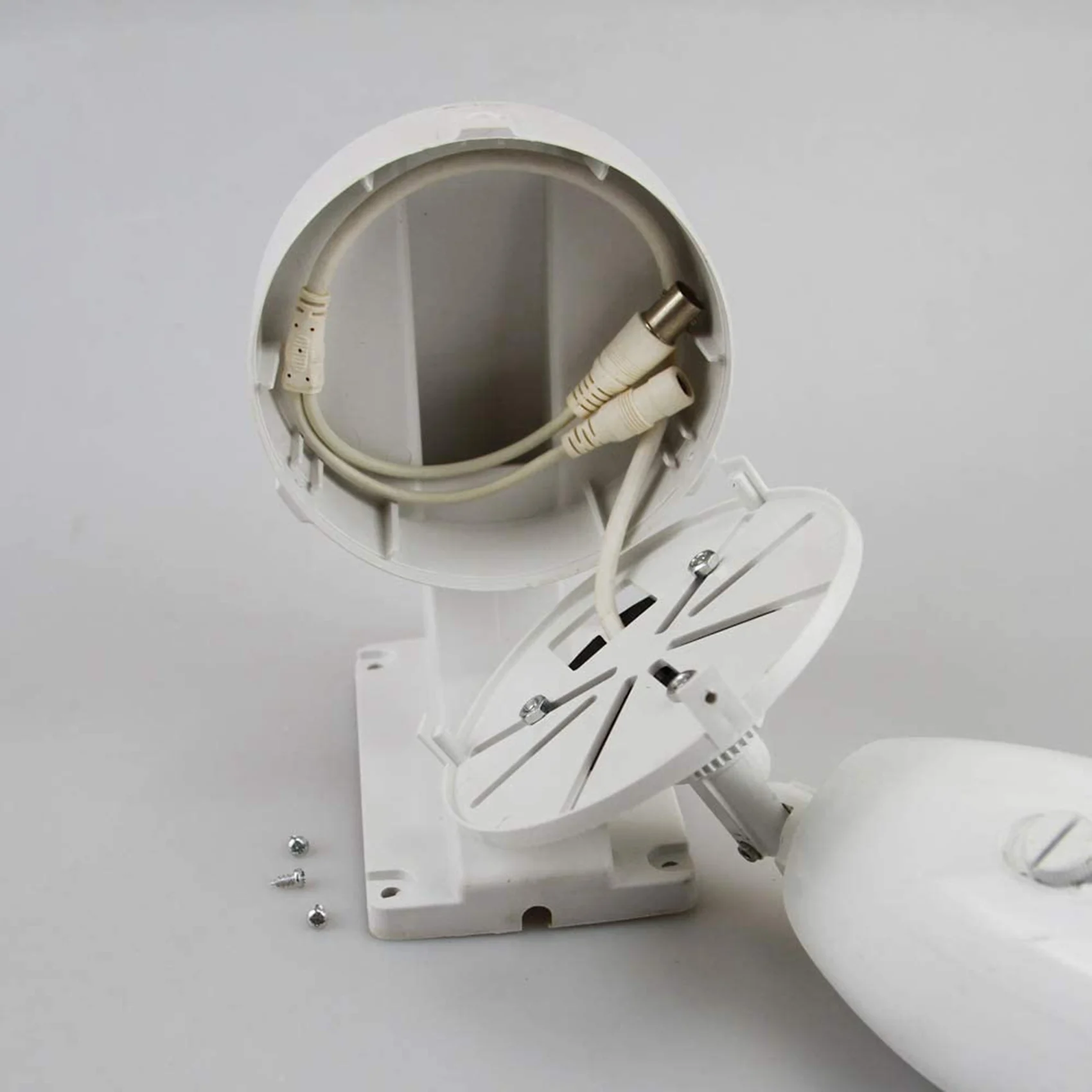 CJSD-4X Security Camera Mount Bracket,ABS Indoor Outdoor Wall Mount L-Type Bracket For CCTV Security Dome IP Camera Mounting