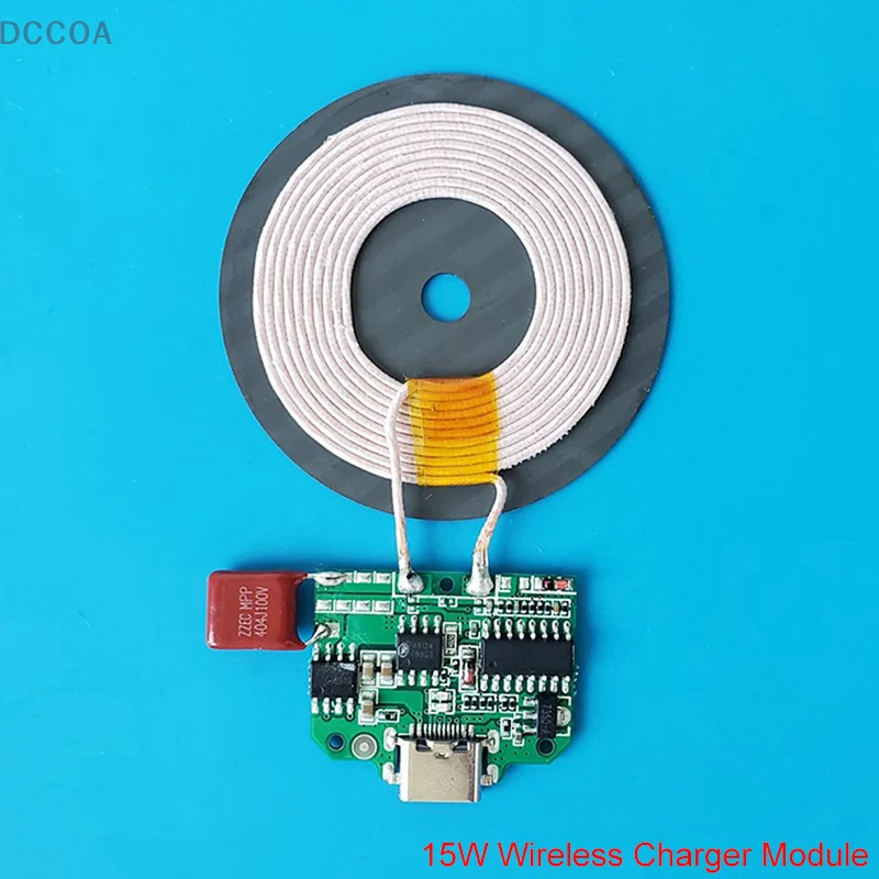 15W Fast Wireless Charger Module Transmitter With Box PCBA Circuit Board Coil DIY Type-c Port