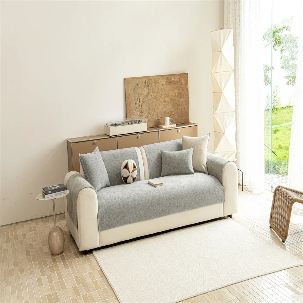 Sofa Cushion New Style Imitation Cotton and Linen All-season Anti-slip Cross-border Sofa Cover Full-cover Sofa Scarf