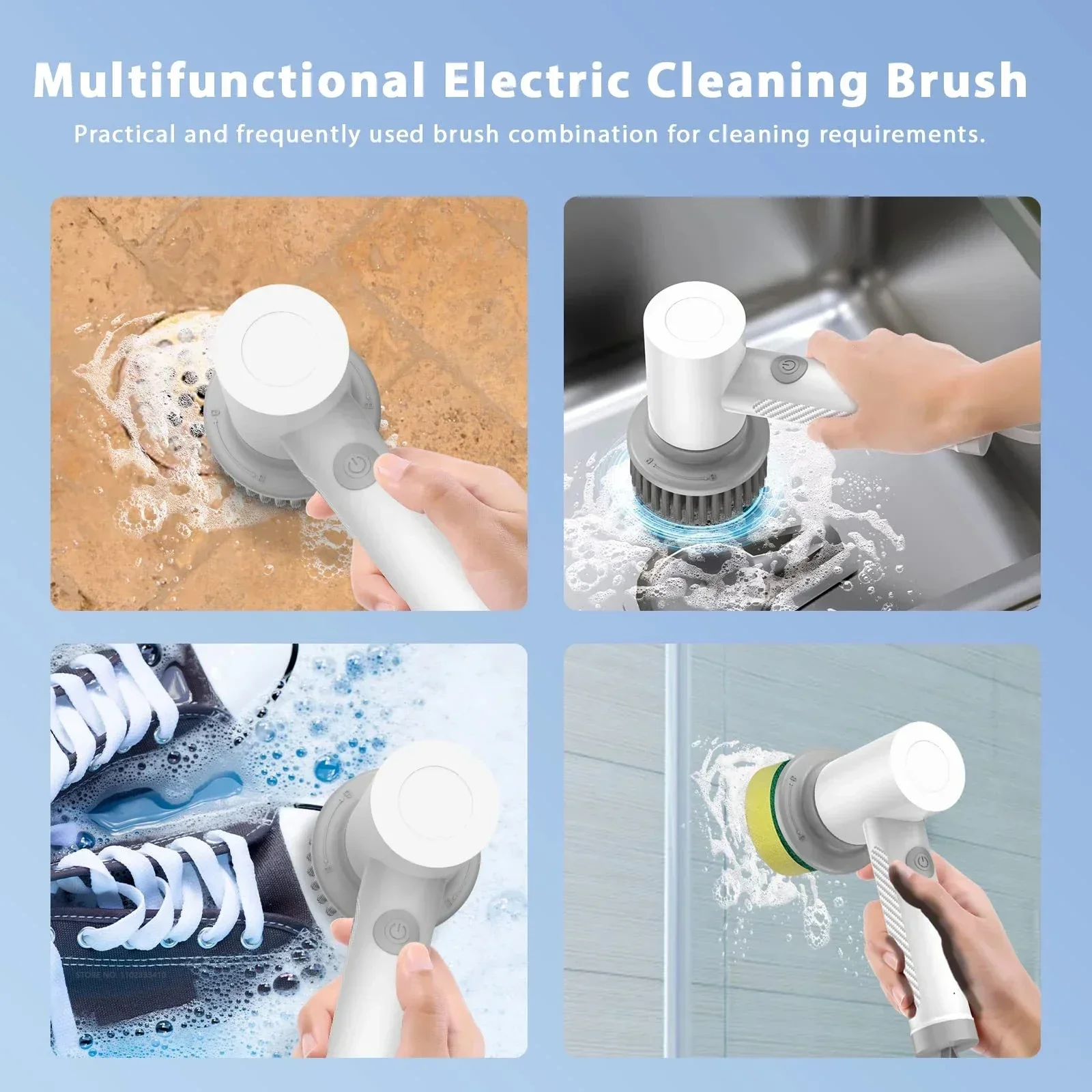 Xiaomi Wireless Electric Cleaning Brush Housework Kitchen Dishwashing Brush Bathtub Tile Professional Cleaning Brush Labor Savin