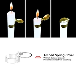 Automatic Candle Extinguisher Candle Automatic Fire Extinguisher Metal Clip Candle Accessories Automatic Extinguisher Cover