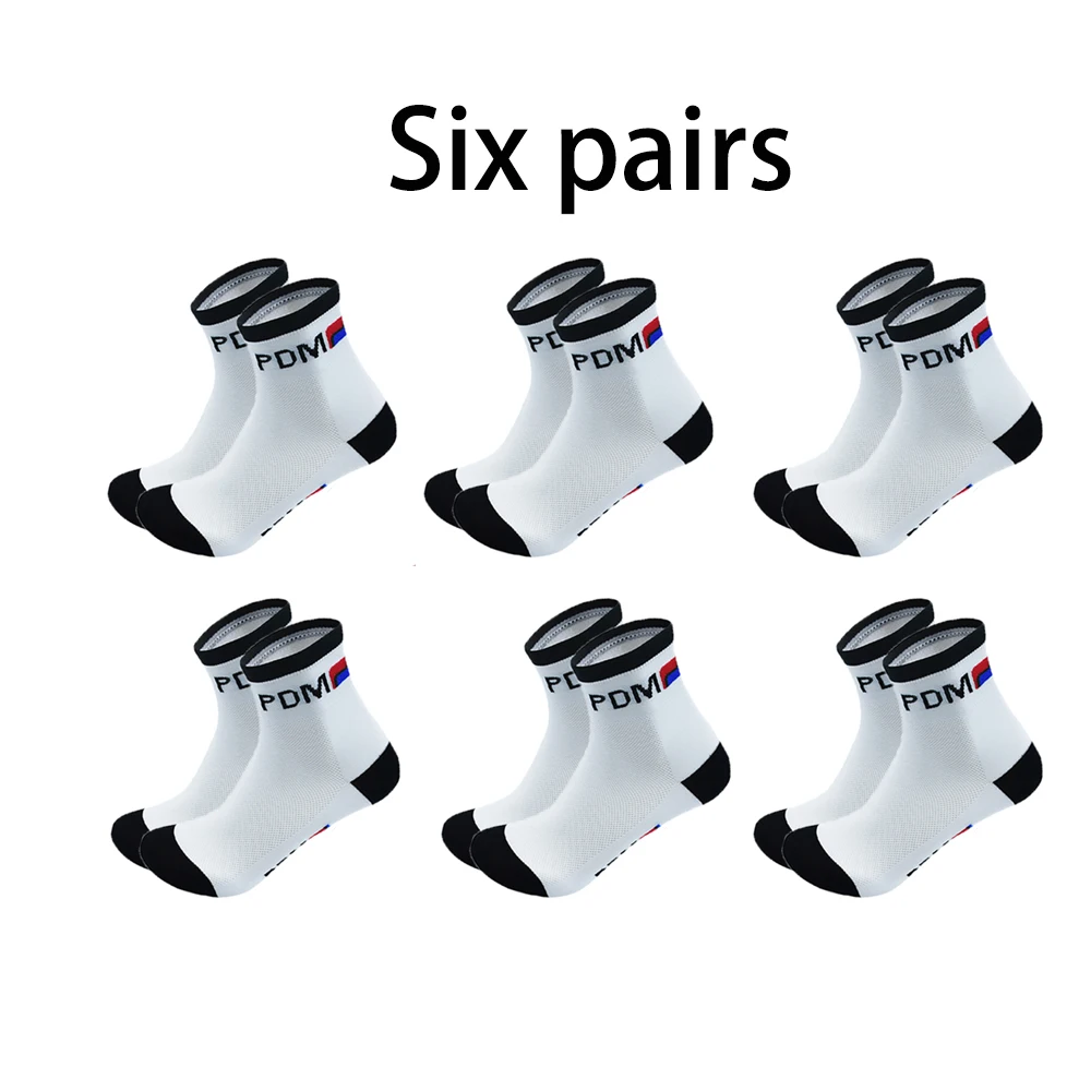 Six Pairs of Retro Cycling Socks Breathable Road Bicycle Socks Men and Women Outdoor Sports Racing Cycling Socks  Multiple types