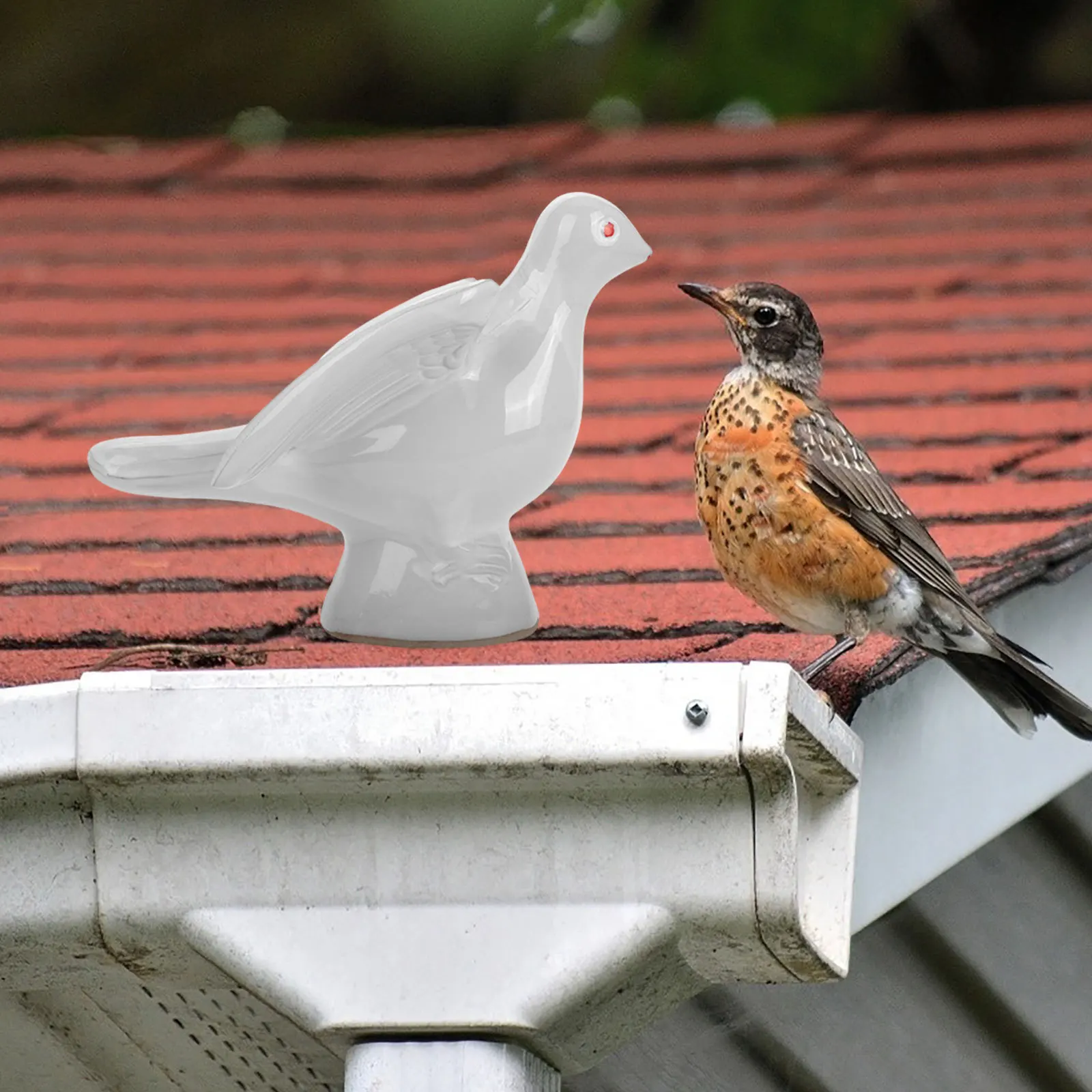 

White Glazed Ceramic Pigeon Statue Design Peace Decor Bird Sculpture Porcelain Pigeon Figurine