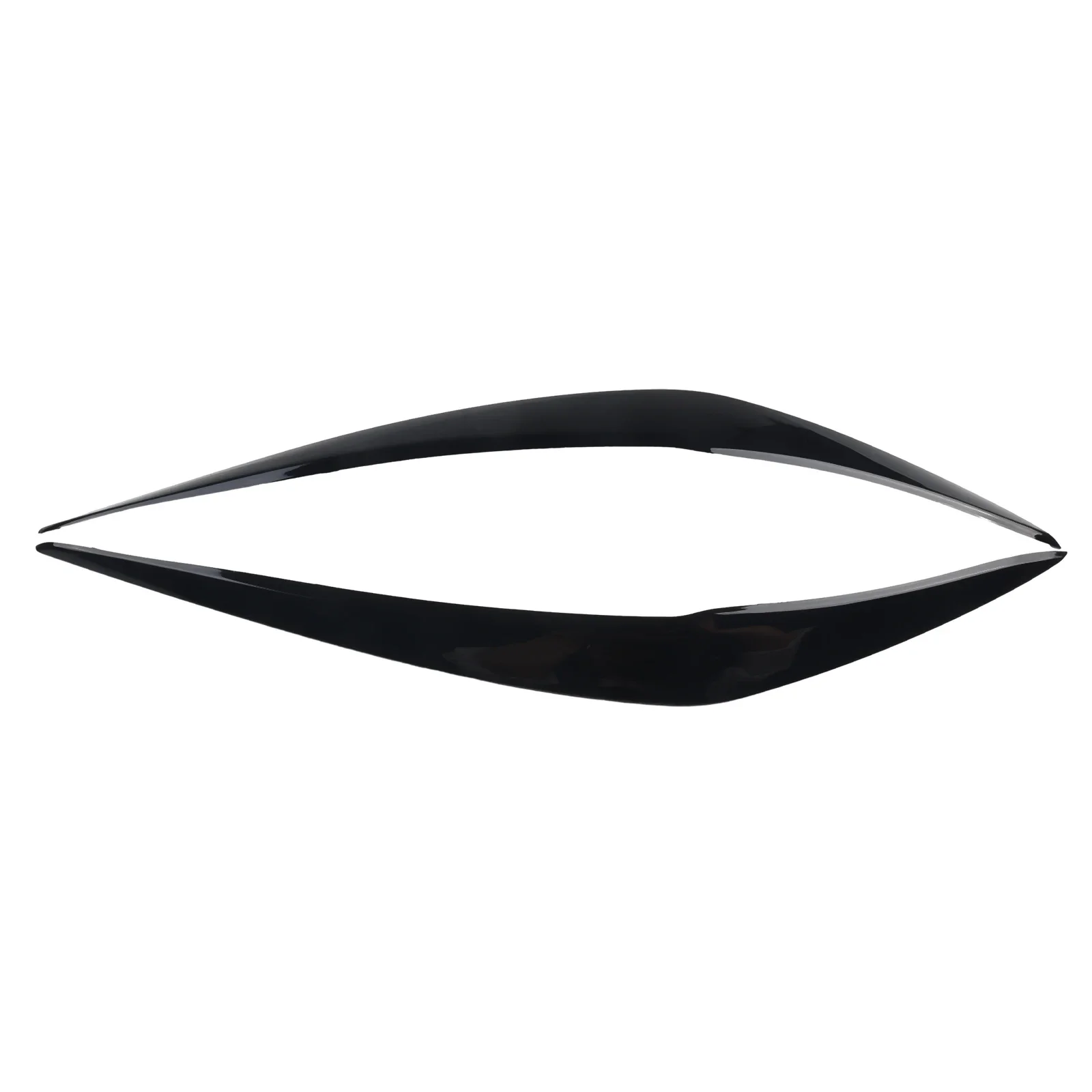 2Pcs Headlight Cover Eyelid Gloss Black Eyebrow For BMW F20 LCI 2015-2019 Black ABS Direct Replacement Factory M-Sport Bumper