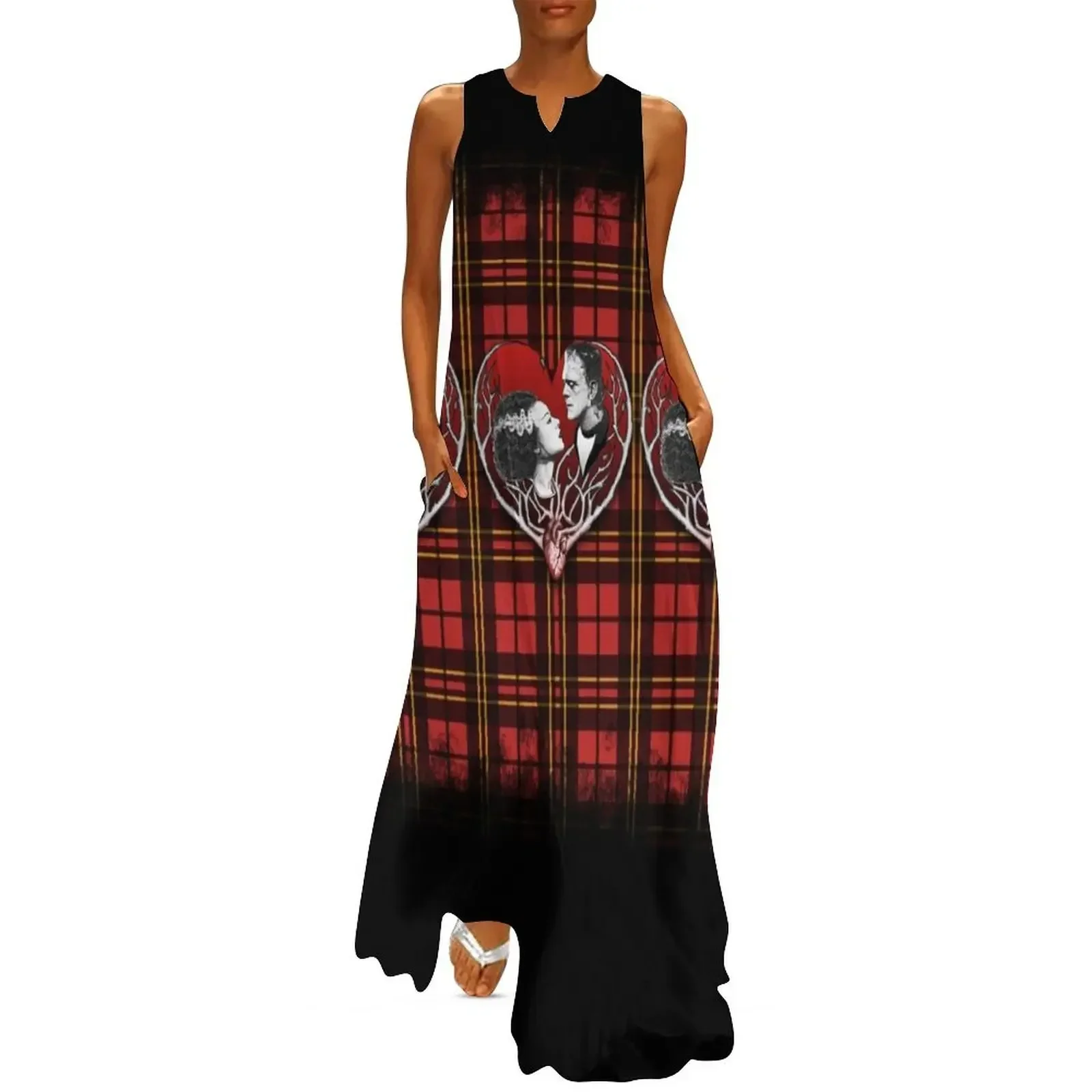 

Frankenstein & Bride - Distressed Plaid Long Dress Party dresses Womens dresses Dress vintage dresses summer woman 2025 Dress