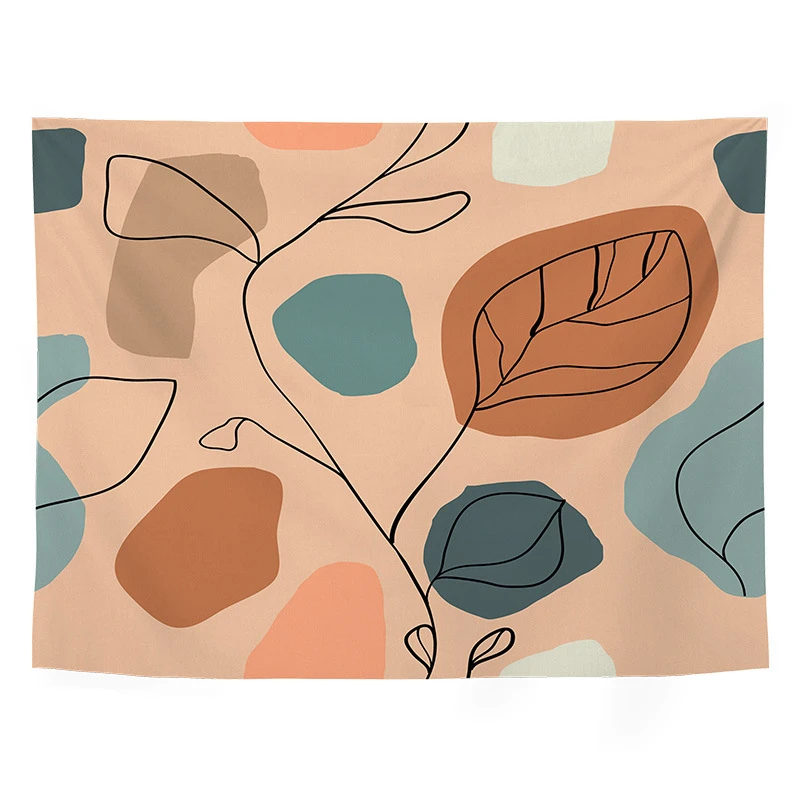 VIKAMA Bohemian Minimalist Abstract Tapestry Plants and Women Wall Hanging Living Room Yoga Room Bedroom Home Decoration