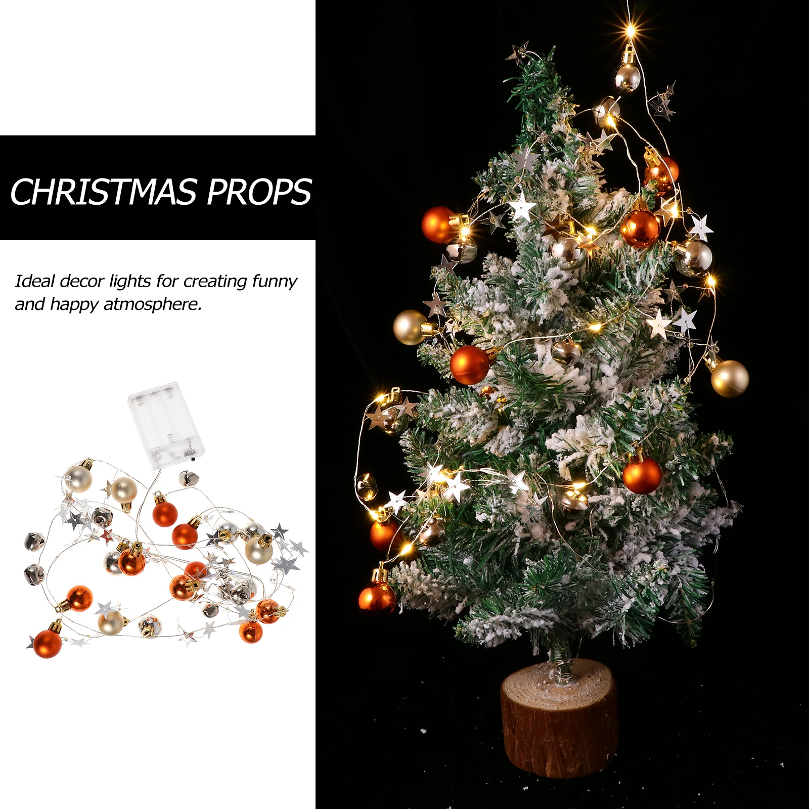 

1pc Lovely Ball Bell Led Lights Decorations Warm White Portable Lightweight Party Hanging Light Holiday Home Decoration,