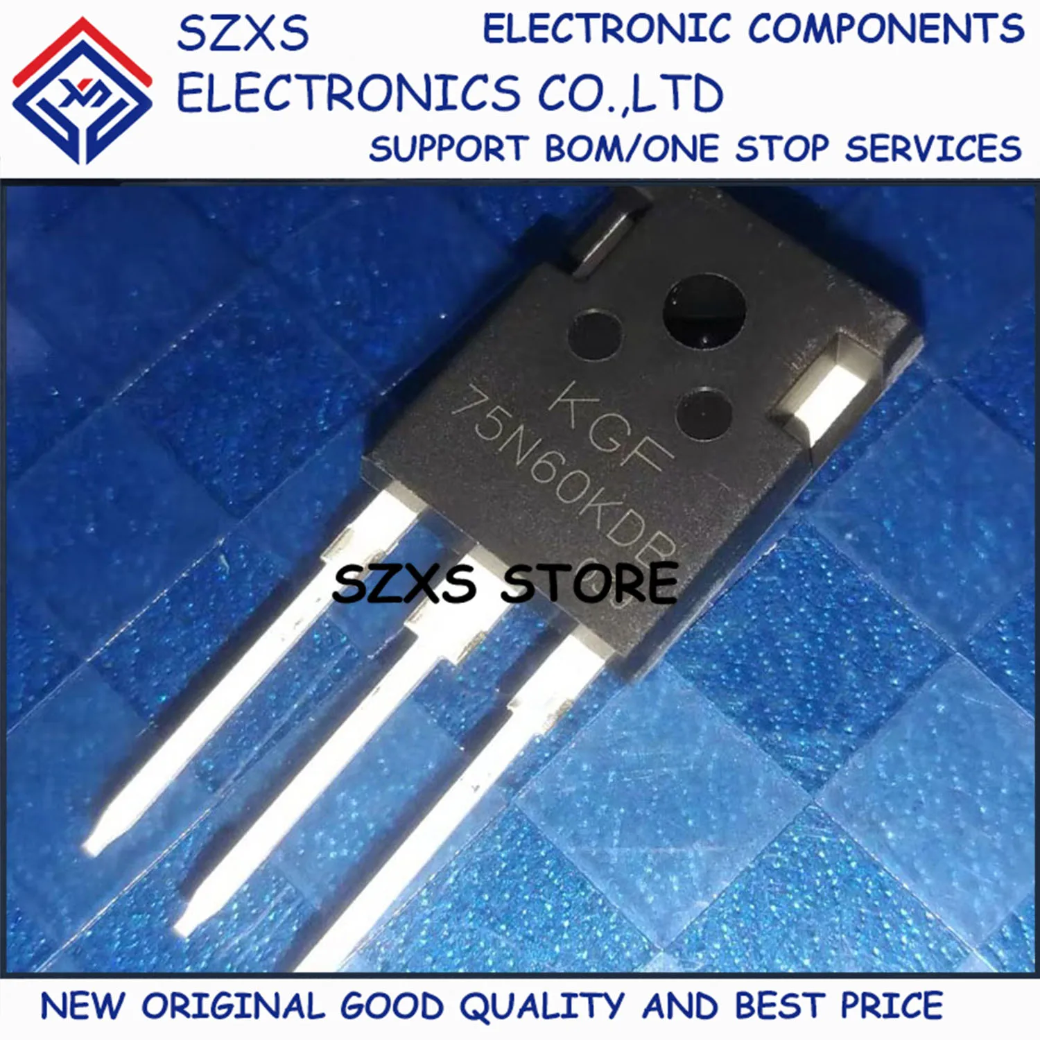 

New Original 10Pcs KGF75N60KDB TO-247 600V 75A Powerful IGBT Transistor In Stock Electronic Components Good Quality