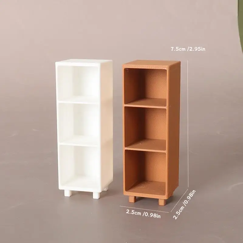 1Pcs 1:12 Dollhouse Miniature Bookshelf Bookcase Model Simulation Storage Cabinet Locker Ornament Furniture Decor Toy