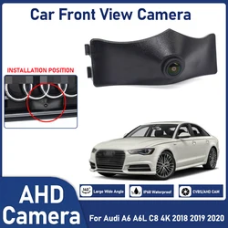 HD CCD AHD Car Front View Parking Night Vision positivo Logo impermeabile fotocamera per Audi A6 A6L C8 4K 2018 2019 2020 grandangolare