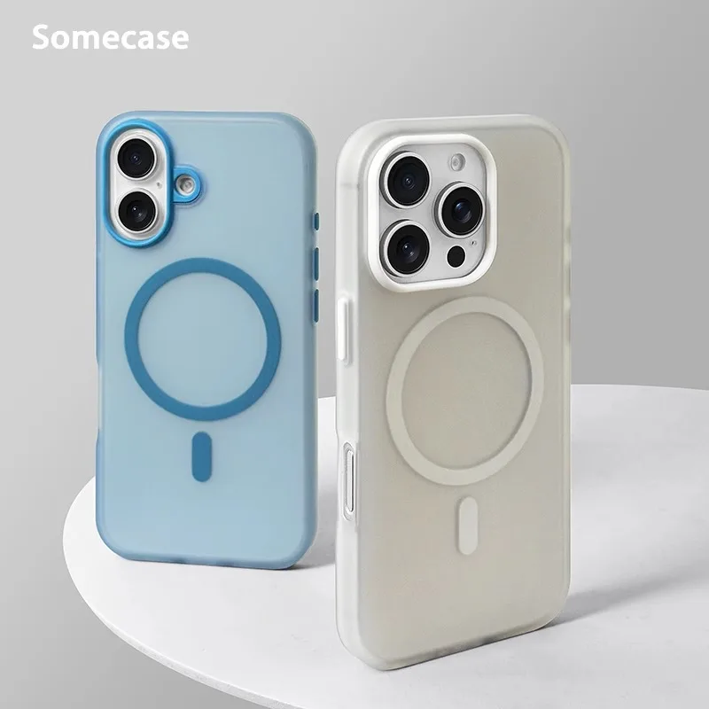 Summer new iPhone17ProMax magnetic mobile phone case is suitable for Apple MagSafe protective case 16Plus