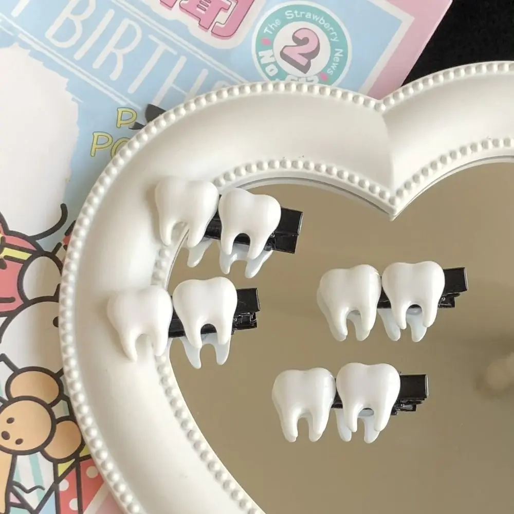Y2k Sweet Mini Tooth Hairpins Mori Girl Vintage Duck Billed Clip Fashion Hair Clips For Women Girls